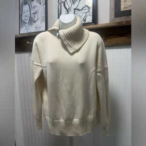 All Saints Ivory Witby Jumper Knit Sweater Sz S Natural Fibers Minimalist Preppy
